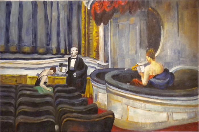 store falso d'autore Two on the aisle di Hopper
